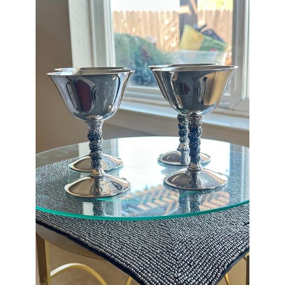 Valero Silver-Plated Goblets – Set of 4 – Made in Spain – Ornate Spanish VTG - Picture 7 of 10